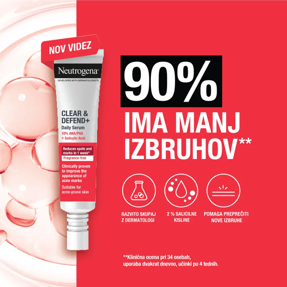 Neutrogena Clear&Defend+, serum za obraz (30 ml)